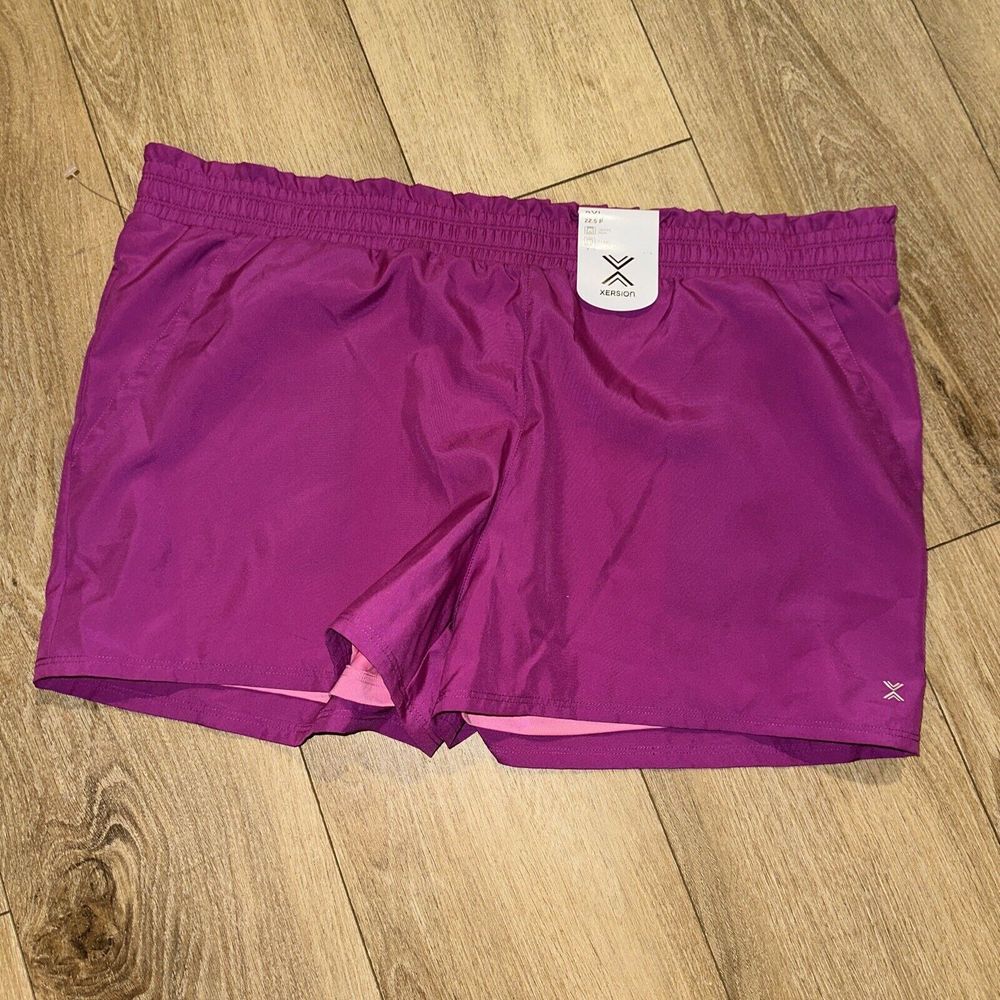 Xersion Quick Dry Women's Layered Running‎ Short Size 3XL Orchid